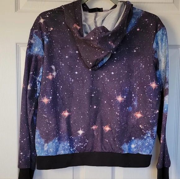 Galaxy Pullover Hoodie Girls Large - Picture 2 of 3